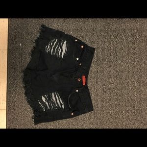 Black high waisted shorts